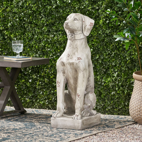 Red Barrel Studio® Outdoor Dog Garden Statue & Reviews Wayfair